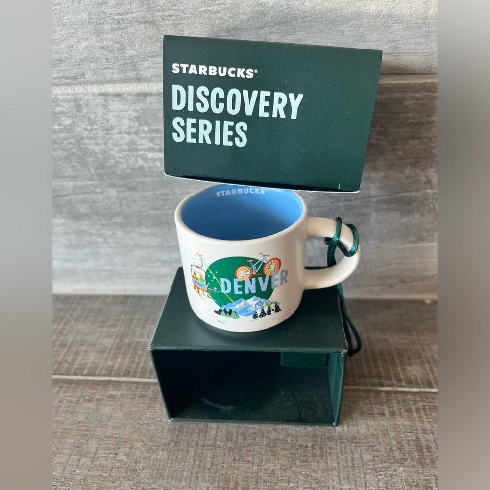 New In Box Starbucks Denver Co. Discovery Series Miniature Size 2oz Mug/Ornament
